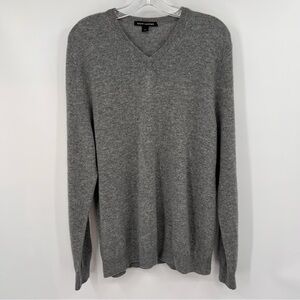 Autumn Cashmere Men V neck wool cashmere blend L